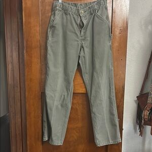 Olive Green Casual Pants